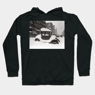 Model T Buried in Snow, 1922. Vintage Photo Hoodie